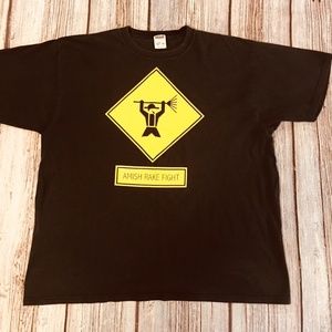 Men's Amish Rake Fight Fellow Prisones T Shirt XL